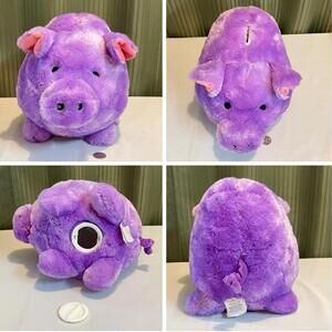 Purple Piggie Bank Plush